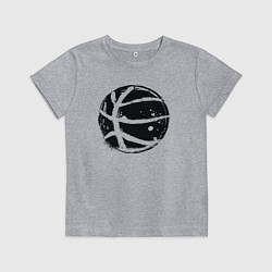 Футболка хлопковая детская Black ball, цвет: меланж