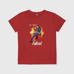 Футболка хлопковая детская Nuka Cola and Lucy MacLean Fallout, цвет: красный