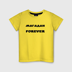 Футболка хлопковая детская Магадан forever, цвет: желтый