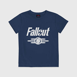 Футболка хлопковая детская Fallout - vault 33, цвет: тёмно-синий