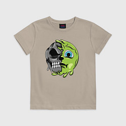 Футболка хлопковая детская Green smile, цвет: миндальный