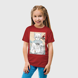 Футболка хлопковая детская Очень приятно Бог Томоэ, цвет: красный — фото 2