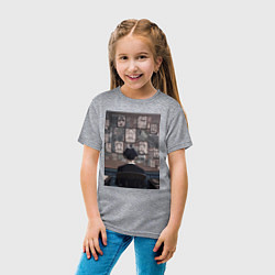 Футболка хлопковая детская Патриотизм Мориарти Шерлок, цвет: меланж — фото 2