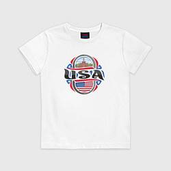 Футболка хлопковая детская Style USA, цвет: белый