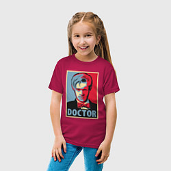 Футболка хлопковая детская Doctor, цвет: маджента — фото 2