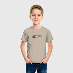 Футболка хлопковая детская Amg logo, цвет: миндальный — фото 2