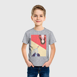 Футболка хлопковая детская Очень приятно Томоэ, цвет: меланж — фото 2