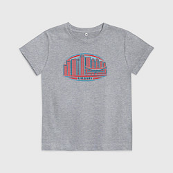 Футболка хлопковая детская Канада Калгари, цвет: меланж