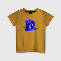 Футболка хлопковая детская Tardis ink, цвет: горчичный