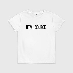Футболка хлопковая детская Utm source, цвет: белый