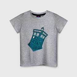 Футболка хлопковая детская Adventure tardis, цвет: меланж