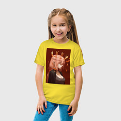 Футболка хлопковая детская Человек-бензопила Макима Общественная безопасность, цвет: желтый — фото 2