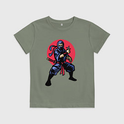 Футболка хлопковая детская Warrior ninja, цвет: авокадо