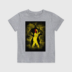 Футболка хлопковая детская Моя геройская академия Всемогущий Номер один, цвет: меланж