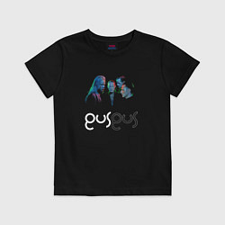 Футболка хлопковая детская Gus Gus - A band, цвет: черный