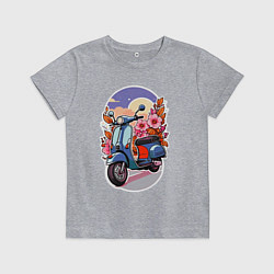 Футболка хлопковая детская Свидание на закате, цвет: меланж