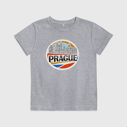 Футболка хлопковая детская Prague Czechia, цвет: меланж