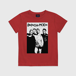 Футболка хлопковая детская Depeche mode all, цвет: красный