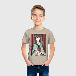 Футболка хлопковая детская Монолог фармацевта Маомао принцесса, цвет: миндальный — фото 2