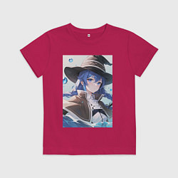 Футболка хлопковая детская Реинкарнация безработного Рокси Мигурд, цвет: маджента