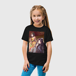 Футболка хлопковая детская Монолог фармацевта Жэньши выпивает, цвет: черный — фото 2