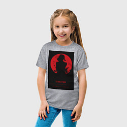 Футболка хлопковая детская Тёмный дворецкий Себастьян Михаэлис боец, цвет: меланж — фото 2