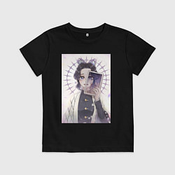 Футболка хлопковая детская Клинок, рассекающий демонов Синобу Котё, цвет: черный