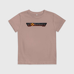 Футболка хлопковая детская Stormgate logo, цвет: пыльно-розовый