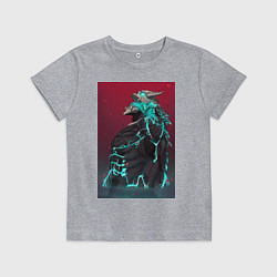 Футболка хлопковая детская Кайдзю номер восемь Кафка Хибино арт, цвет: меланж