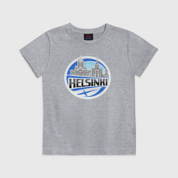 Футболка хлопковая детская Хельсинки, цвет: меланж