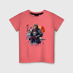 Детская футболка Cat samurai - bushido ai art