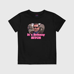 Футболка хлопковая детская Michael Scott its Breatney B*tch - the office, цвет: черный
