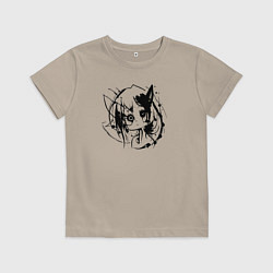 Футболка хлопковая детская Тёмное зеркало души, цвет: миндальный