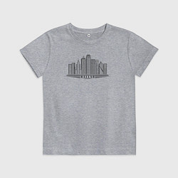 Футболка хлопковая детская Город Даллас, цвет: меланж