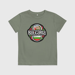 Футболка хлопковая детская Bulgaria, цвет: авокадо