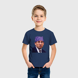 Футболка хлопковая детская Prison mike Michael Scott офис, цвет: тёмно-синий — фото 2