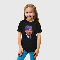 Футболка хлопковая детская Prison mike Michael Scott офис, цвет: черный — фото 2