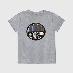 Футболка хлопковая детская Мегаполис Хьюстон, цвет: меланж