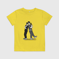 Футболка хлопковая детская Таймскип, цвет: желтый