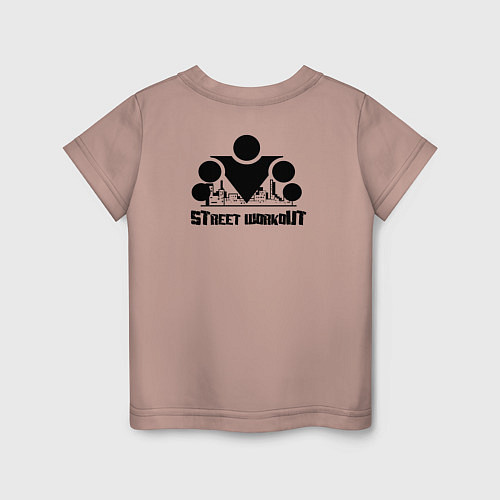 Детская футболка Street Workout OldSchool Black / Пыльно-розовый – фото 2