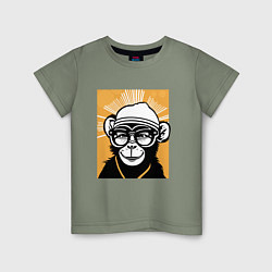 Детская футболка Обезьяна и очки