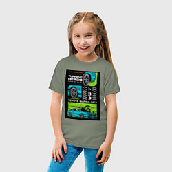Футболка хлопковая детская Toyota Supra JDM, цвет: авокадо — фото 2