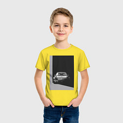 Футболка хлопковая детская Porsche 911 легендарный автомобиль, цвет: желтый — фото 2