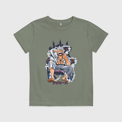 Футболка хлопковая детская One piece дым smoke, цвет: авокадо