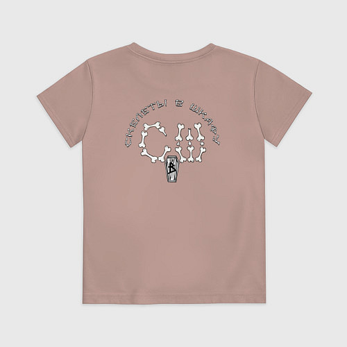 Детская футболка Арт Пираты Рома и Эля - Скелеты в шкафу / Пыльно-розовый – фото 2