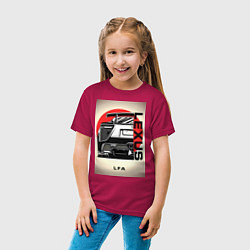 Футболка хлопковая детская Lexus автомобиль jdm, цвет: маджента — фото 2