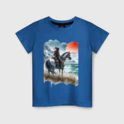 Детская футболка Японский самурай на коне - нейросеть