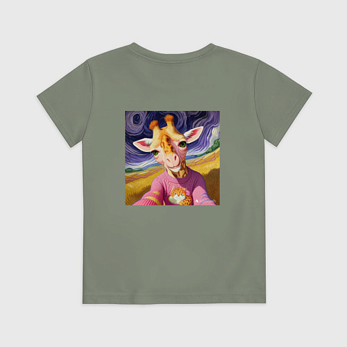 Детская футболка Селфи жирафа / Авокадо – фото 2