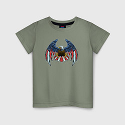 Футболка хлопковая детская Eagle of USA, цвет: авокадо