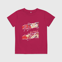 Футболка хлопковая детская Моя геройская академия My Hero Academia Деку Бакуг, цвет: маджента